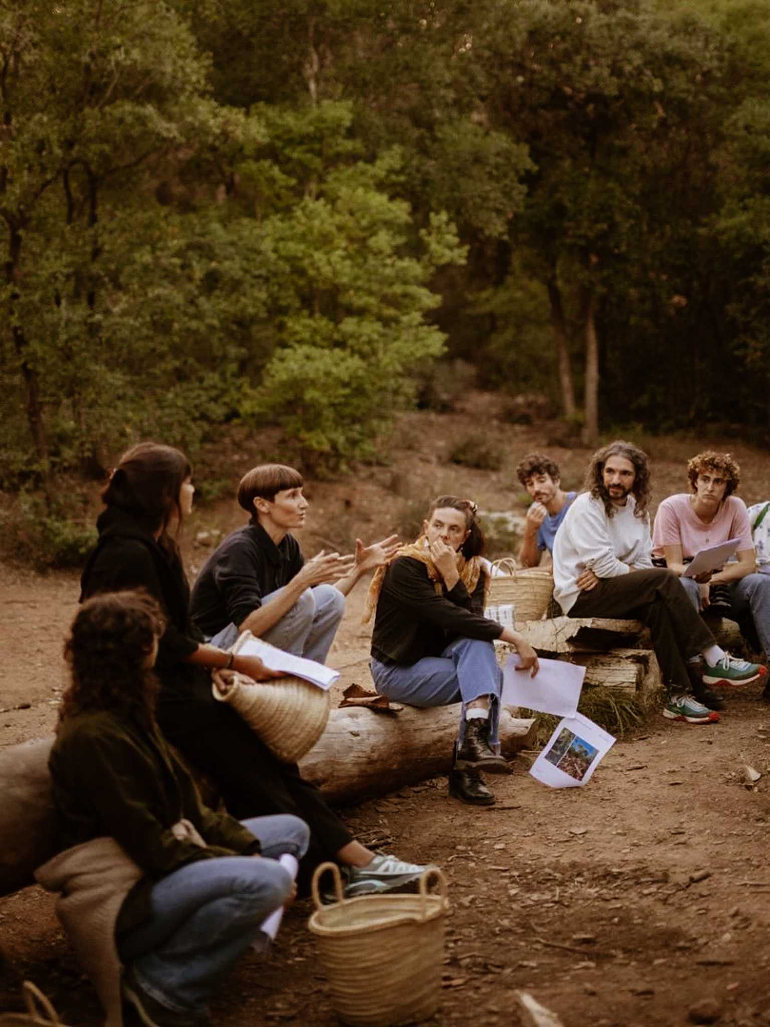 The group together outdoors