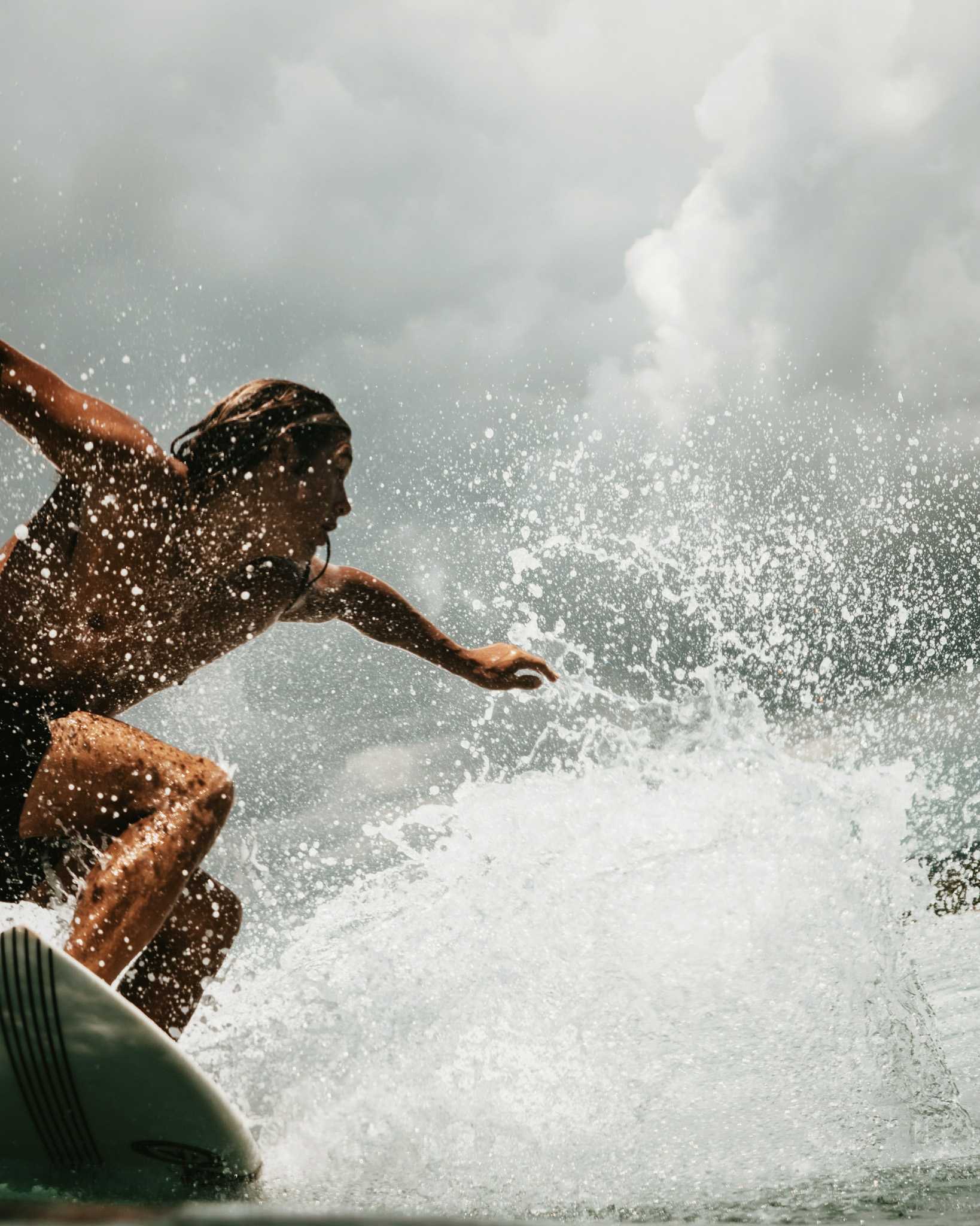 A surfer on a wave