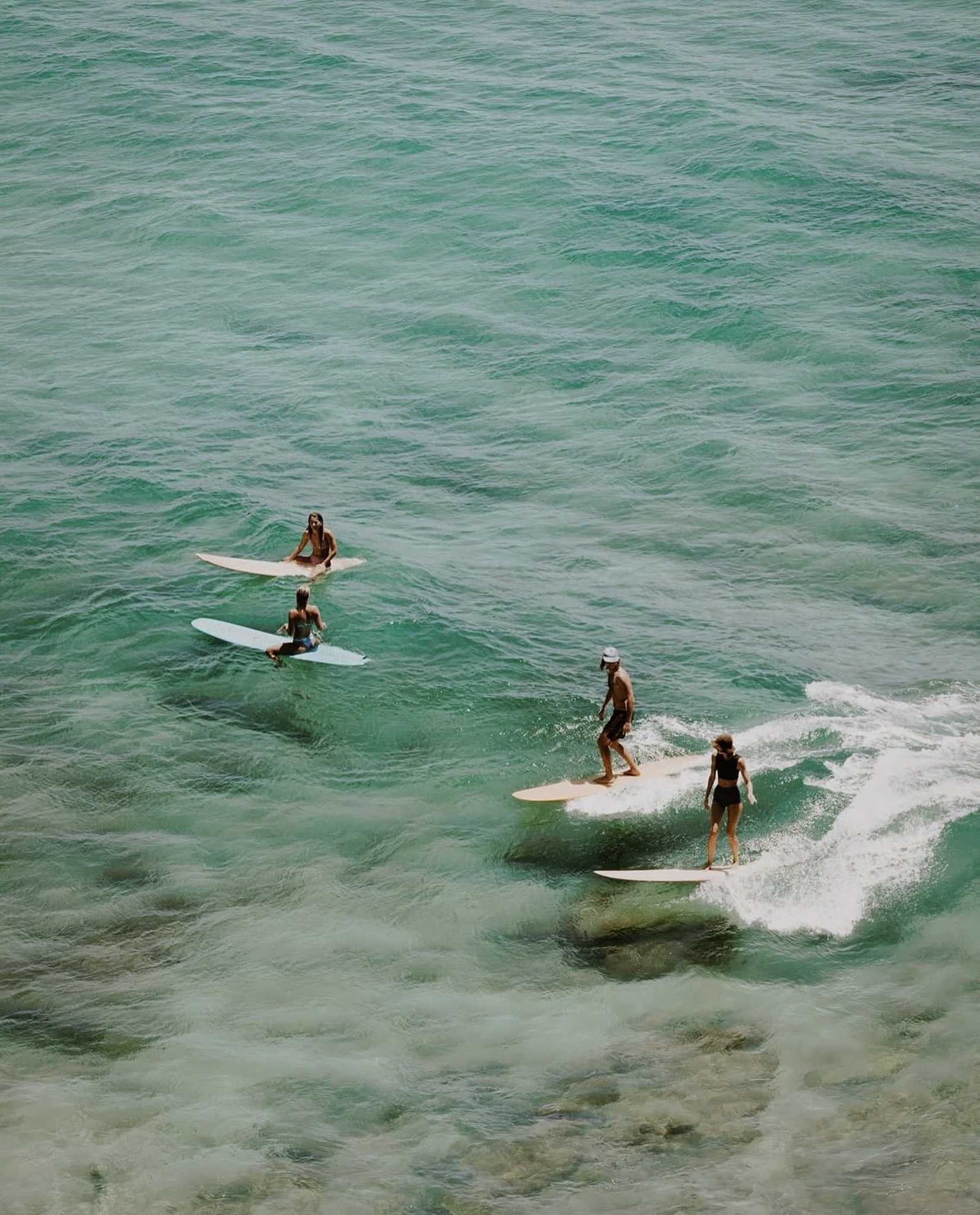 Participants entering the water
