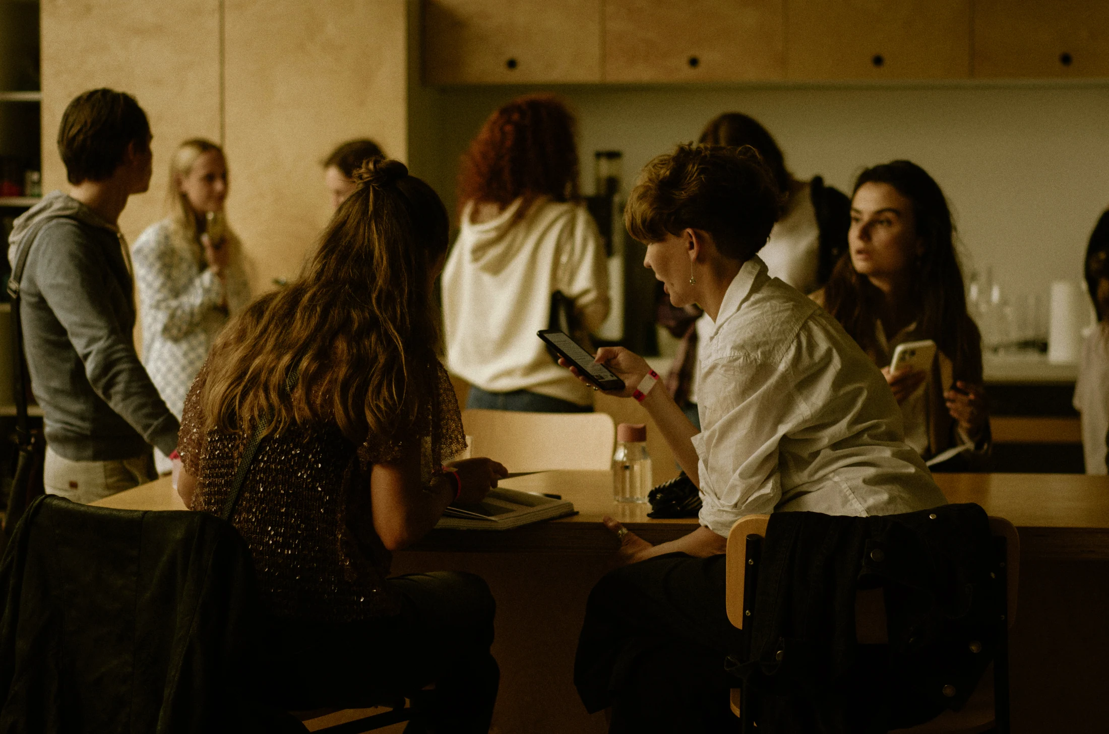 A group discusses and works together during a workshop
